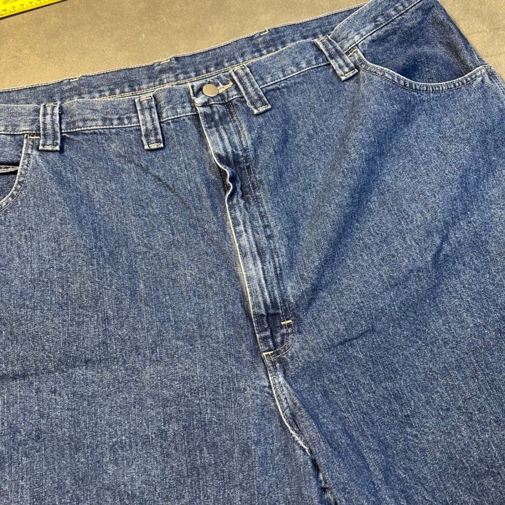 Wrangler Carpenter Jeans Men 48 Blue Denim Utility Workwear Excellent